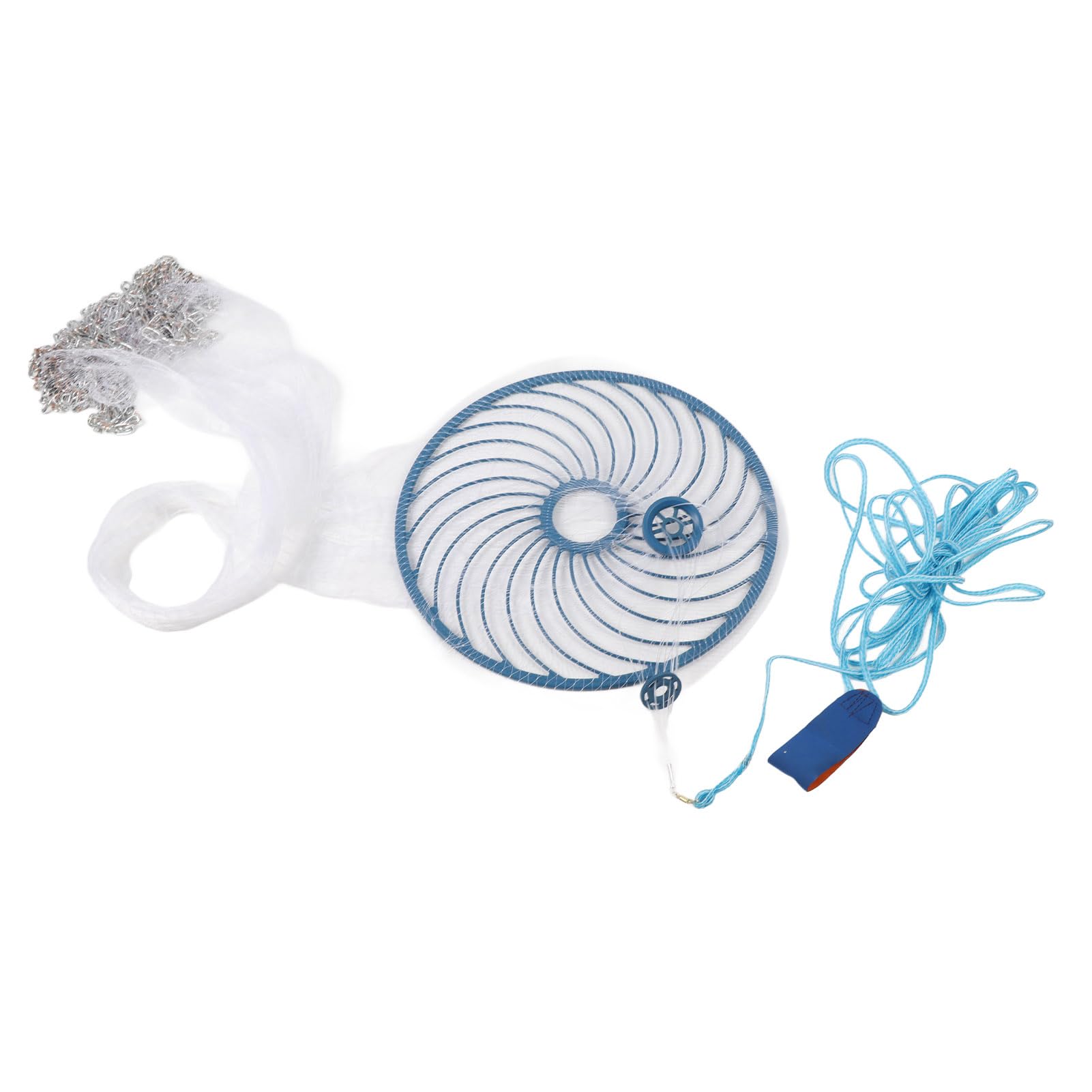Sorandy Red Telescópica para Camarones de 360 ​​cm, Red de Pesca Plegable de Nailon de Alta Resistencia, de Diseño de 360 ​​Grados con Dispositivo de Botón, Ideal para Capturar Cangrejos, Langostas y