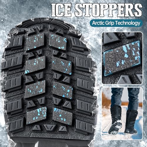 FREE SOLDIER Snow Boots for Men Waterproof Anti-slip 3M Lining Lightweight Tall Outdoor Warm Winter Work Boots2