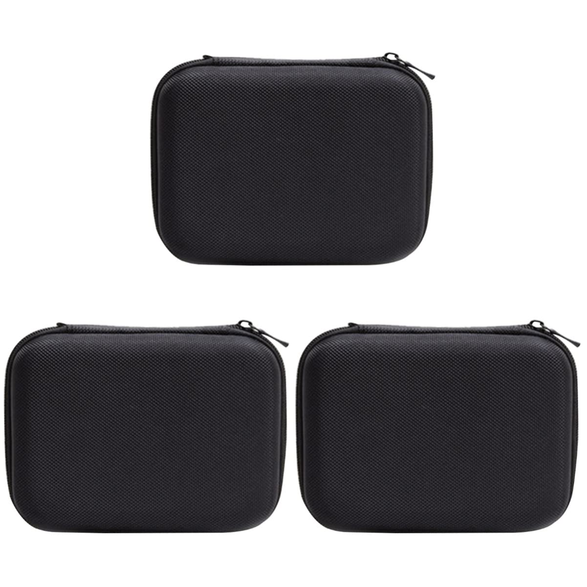Gatuida 3pezzi Eva Earphone Storage Box Porta Cuffie Rigido Borsa Per Hard Drive Bank Design Compatto e Antiurto Nero
