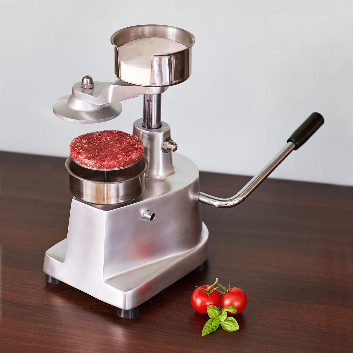 Hamburger Pressa Manuale Pressamburger Hamburgatrice 100 mm Fogli Separatori V2Aox
