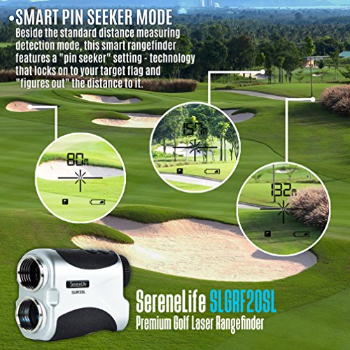 Serenelife Advanced Golf Laser Rangefinder - 546.2 Yard Digital Accuracy Distance Meter With Pinsensor Technology, 6X Magnification And 2 Modes For Hunting, Shooting, Archery And More - Slgrf20Sl #TOP5