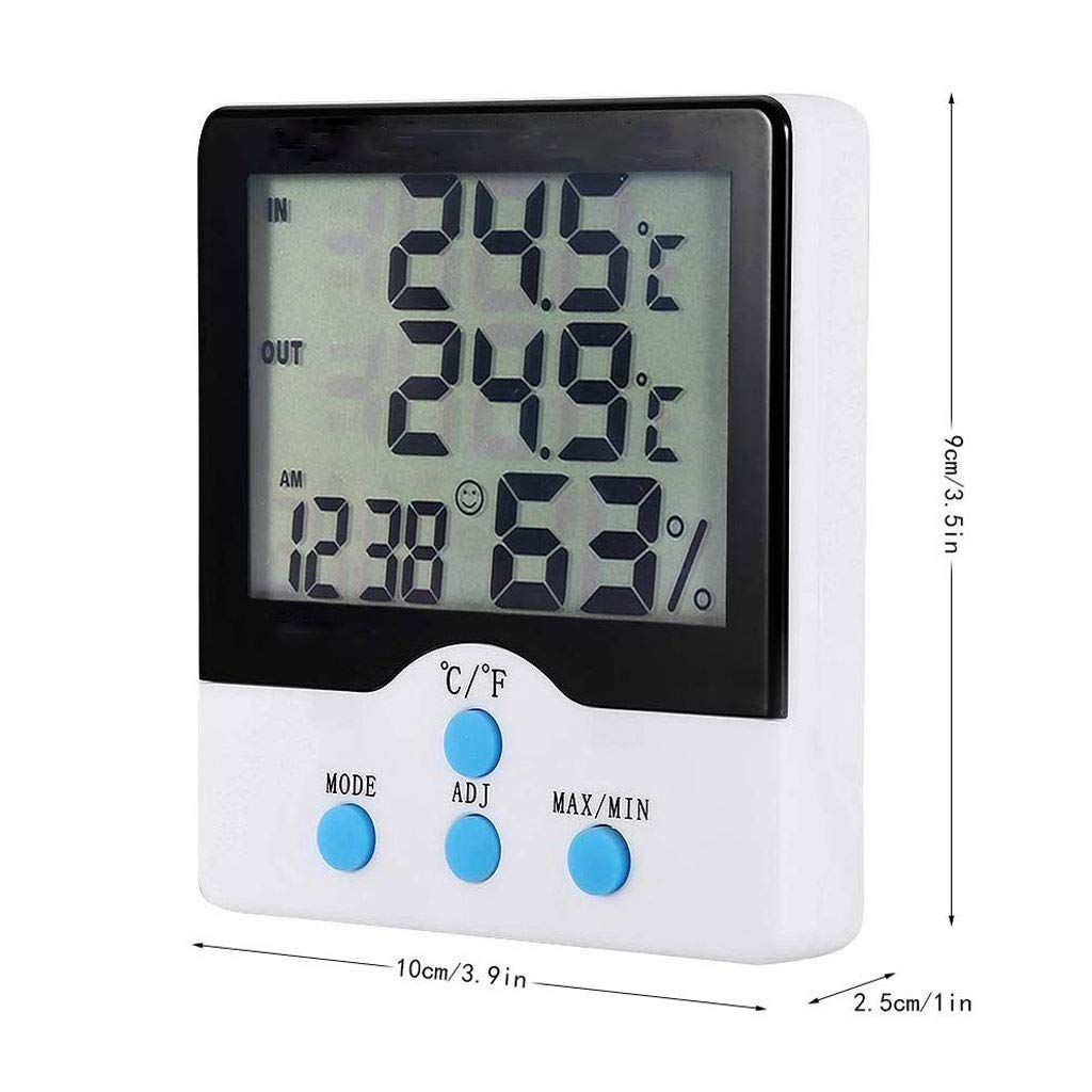 Termometr pokojowy - wewnętrzny elektroniczny miernik temperatury i wilgotności, precyzyjny termometr temperatury w pomieszczeniu domowym