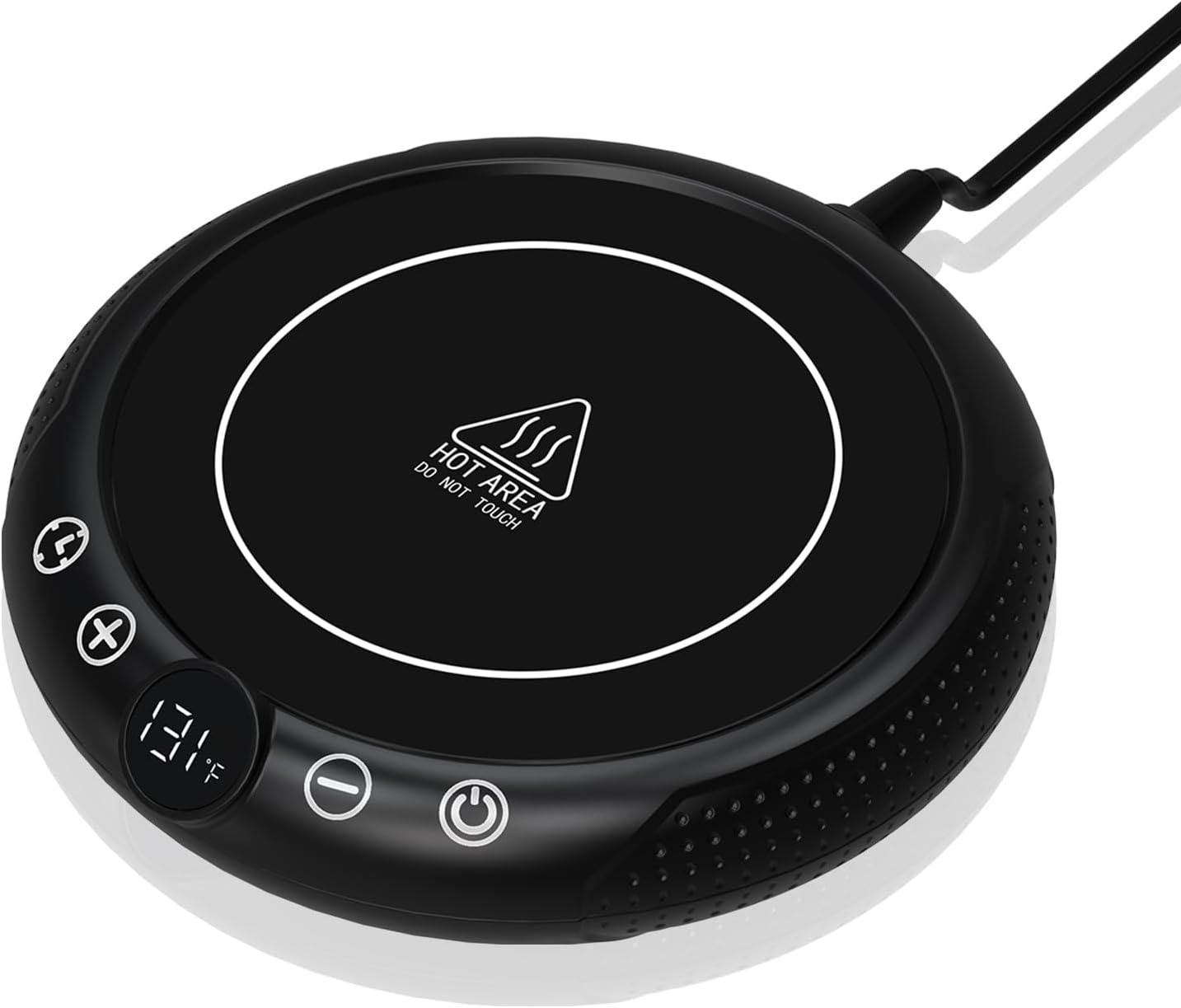 Coffee Mug Warmer, Electric Cup Warmer for Desk, Candle Warmer Plate with Temperature Display, 8-Temp Setting & 1-12H Timer, Stocking Stuffer Christmas White Elephant Coffee Gifts for Adults Women Men