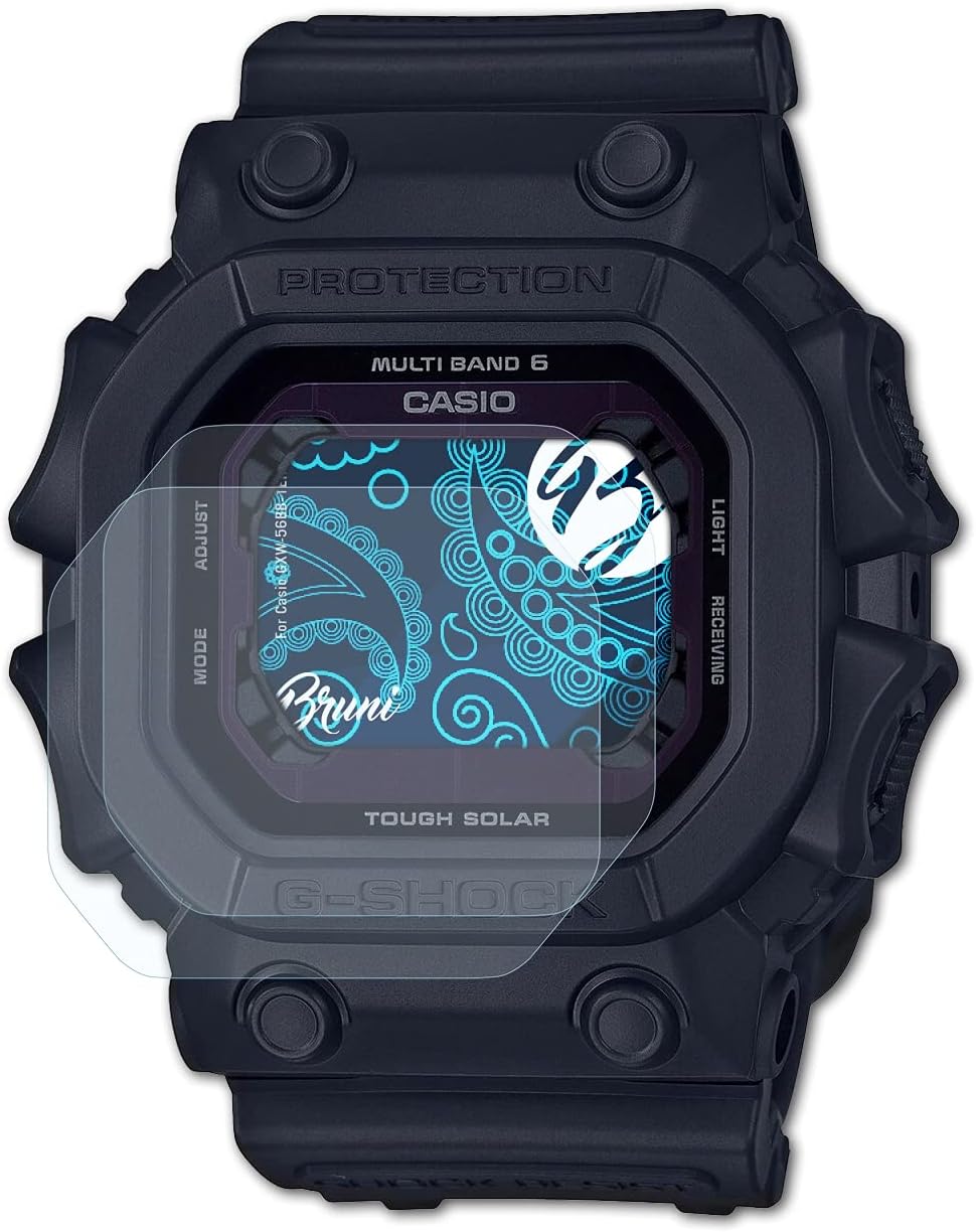 BruniBruni Screen Protector compatible with Casio GXW-56BB-1ER Protector Film, crystal clear Protective Film (2X)