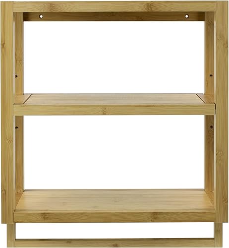 Miniatura 5 de Sorbus Estante de bambú montado en la pared para baño, cocina y más