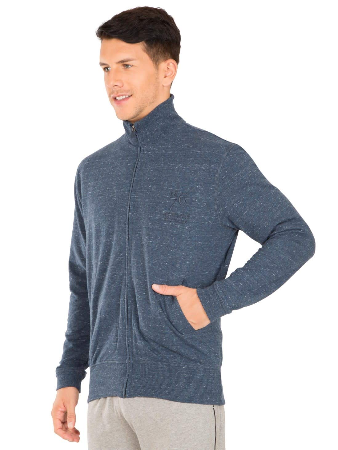 Jockey Men's Track Jacket (2730-01_Grey Snow Melange_M)