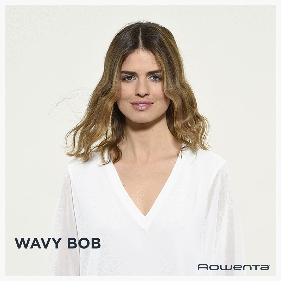 Rowenta CF4710 Waves Addict Welleneisen | Haarstyler | 6 Temperaturstufen| Wärmeschutzgehäuse | Automatische Abschaltung | Schwarz/Rosé, 36 x 13 x 6 cm