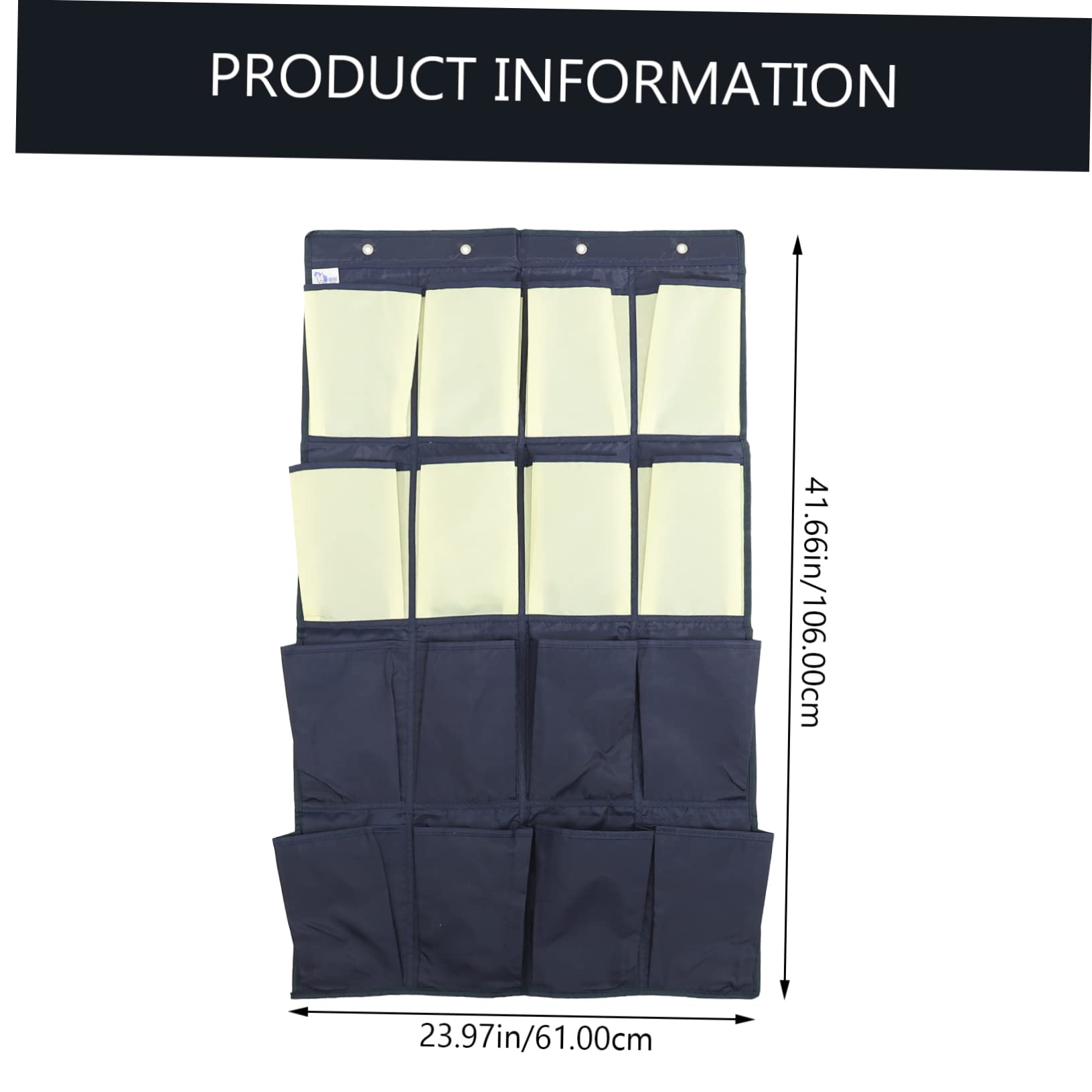 MUSISALY Over-the-door Shoe Organizer 16 Pouches Hanging Bag Closet Storage over Door Hooks