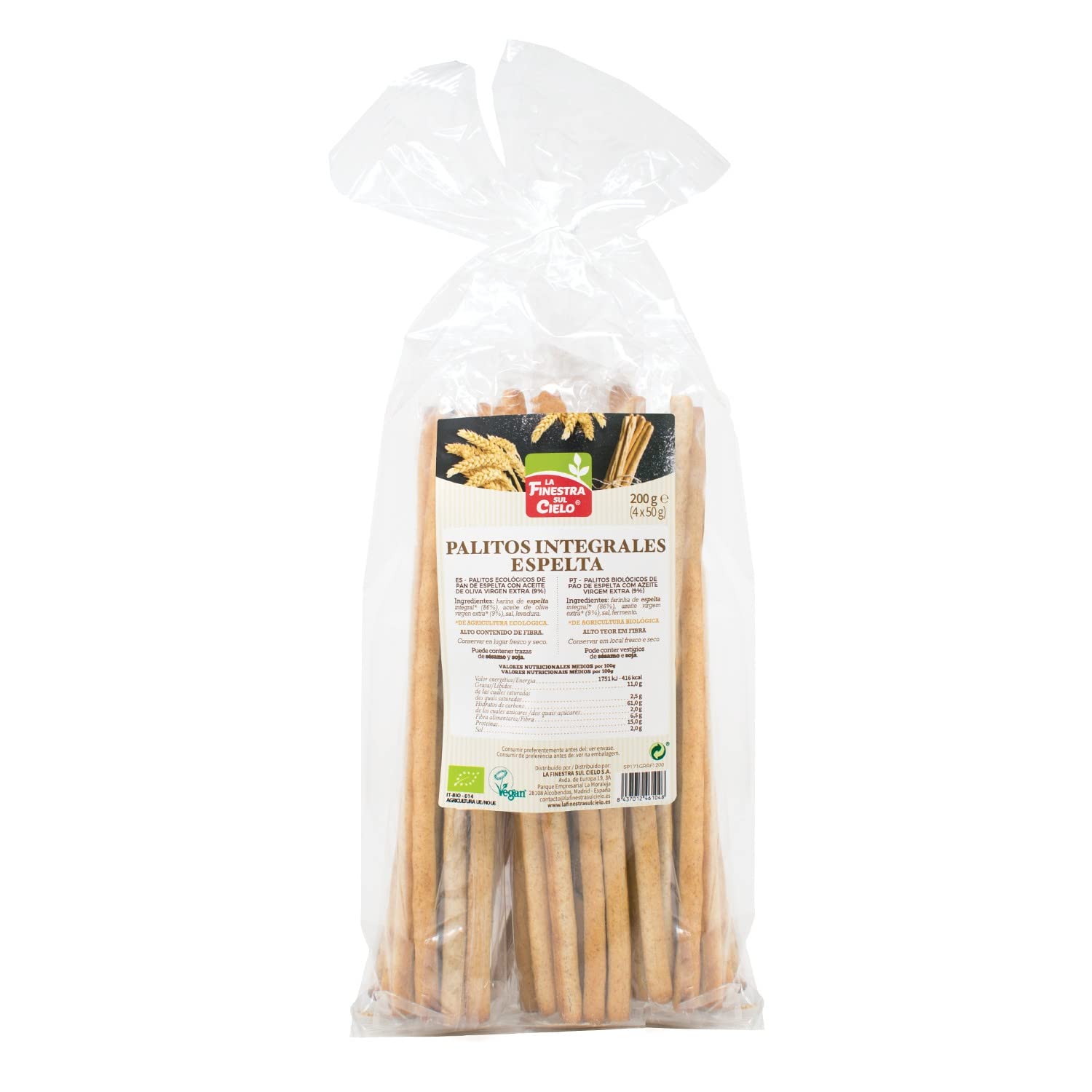Grissines Integrales de Espelta 200 g