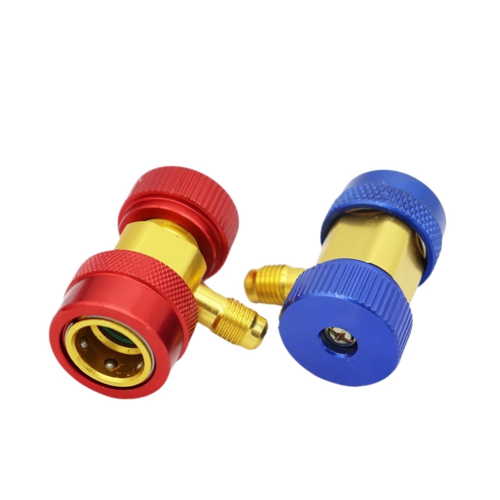 Ozdvayr Adapter R134a Low High Auto Car Quick Coupler Connector Brass S Car Air Conditioning Refrigerant Adjustable Ac Manifold Gauge(Adapter)
