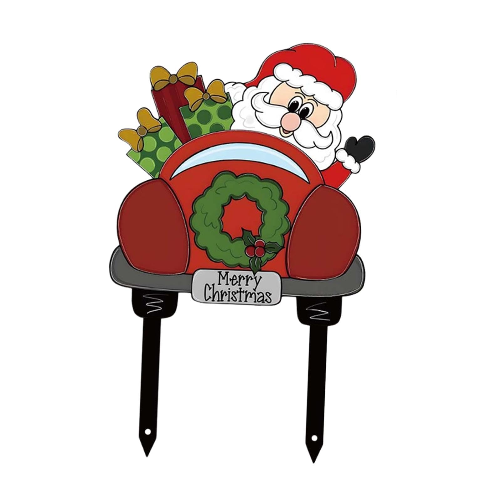 Garden Stake Stable Metal Artistic Christmas Yard Sign for Patio House Porch-picture-20