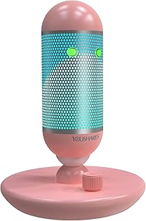 YOUSHARES PC USB Gaming Microphone - RGB Computer Mic for Recording Streaming, Podcast, YouTube, Twitch, Zoom Meeting, Desktop Condenser Mike for Laptop, Mac, PS4, PS5 - Professional Recording