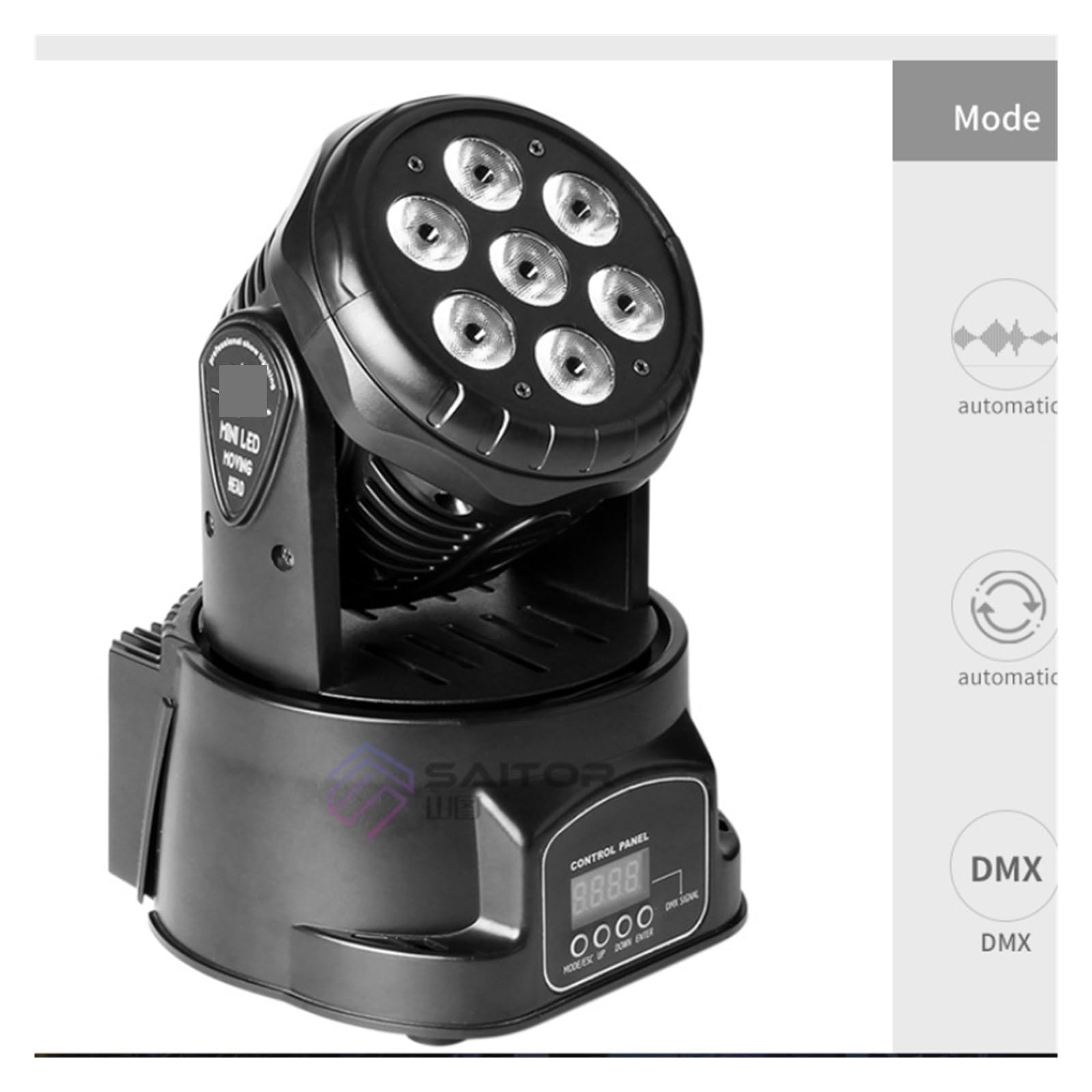 Luce da palco per DJ a LED 7 Bee 4 in 1 RGB Beam Projector LED Stage Light DMX 512 Controllo del Suono Ruota Shake Head Effect Light Disco Dj Music Party per Eventi Feste di Natale Matrimoni