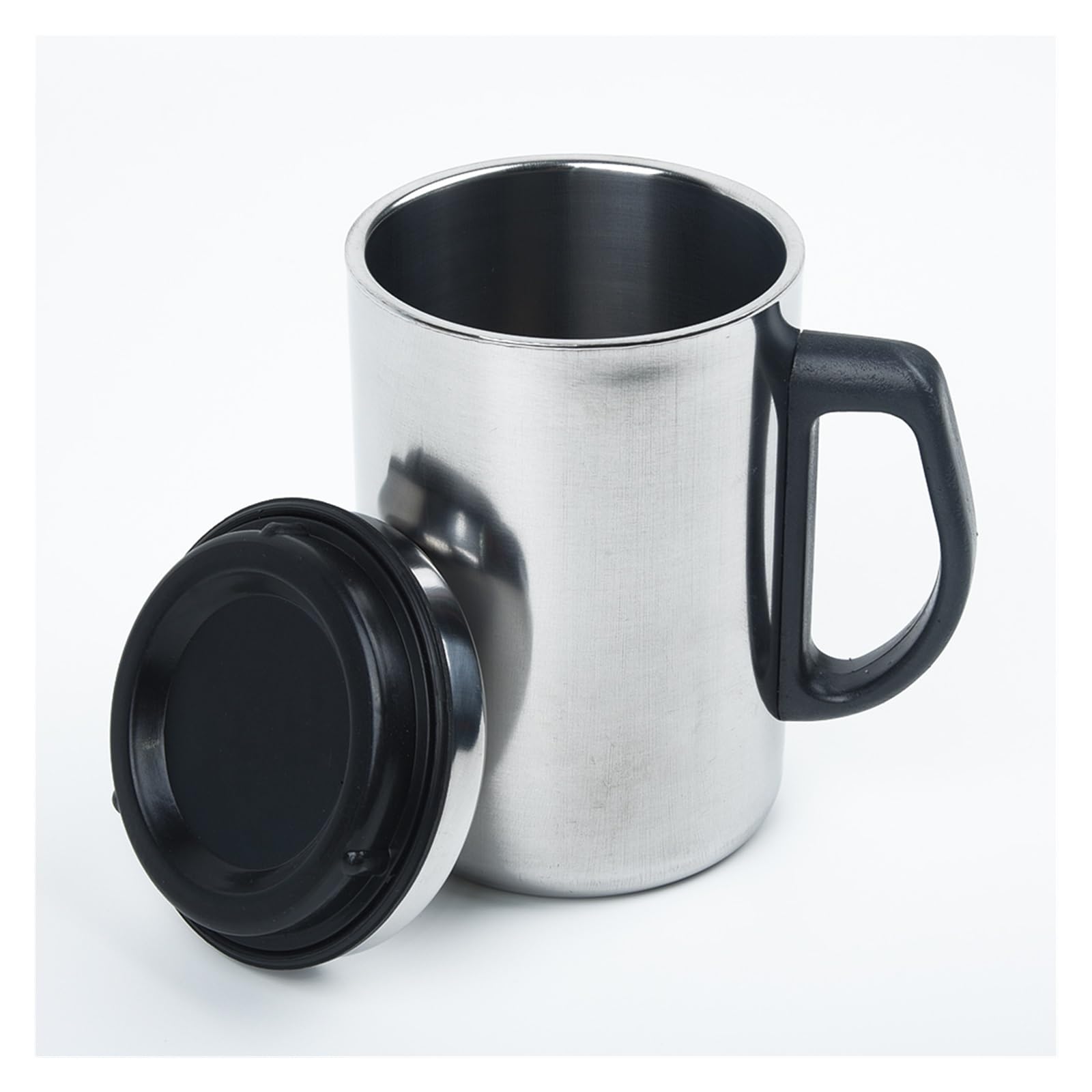 Taza de café acero inoxidable con tapa, taza té agua aislada viaje, aniti-escaldado para Casa y Oficina(500ML)