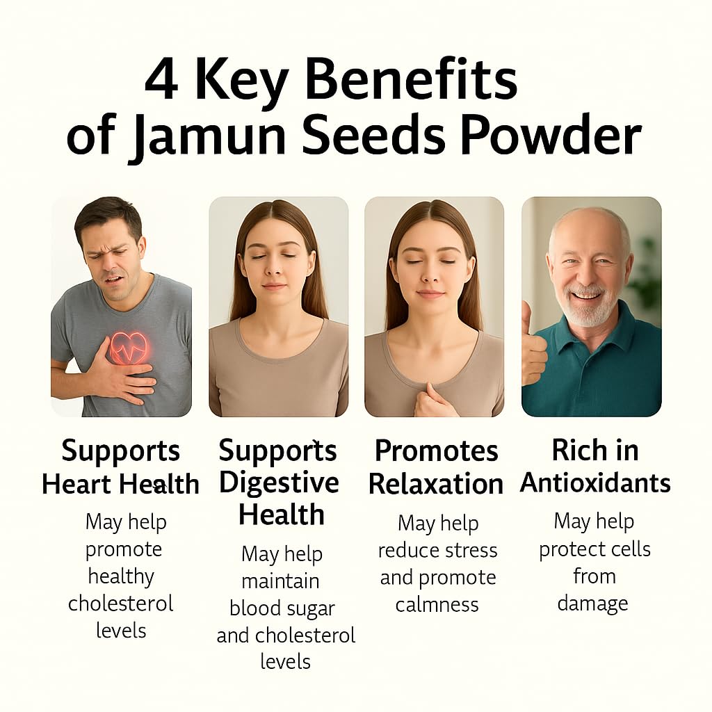Ayurvedix Jamun Seed Powder 200g | Jamun Guthli (Syzygium cumini) Powder | Supports Digestion, Metabolism & Daily Wellness | Natural Antioxidant Herbal Powder 3