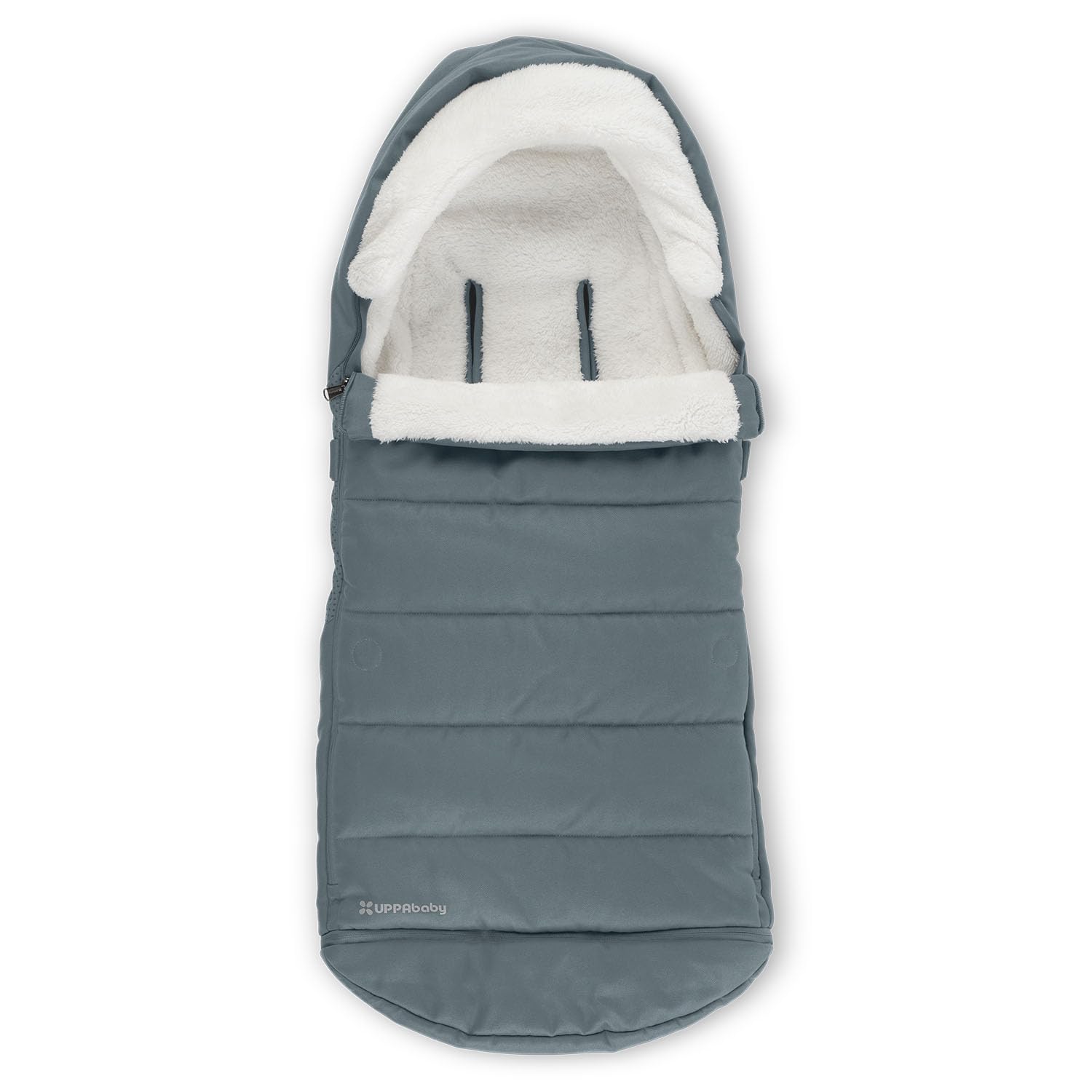UPPAbaby CozyGanoosh Footmuff - Easily Attaches to UPPAbaby Strollers + RumbleSeat - Ultra-Plush, Weather-Proof - Winter Stroller Cover - Callum (Stone Blue)