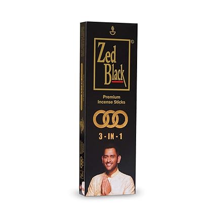 Zed Black 3 in-1 Premium Incense Sticks for Everyday Use Long Lasting Mesmerizing Scent Sticks for Meditational or Religious Purpose - Pack of 2