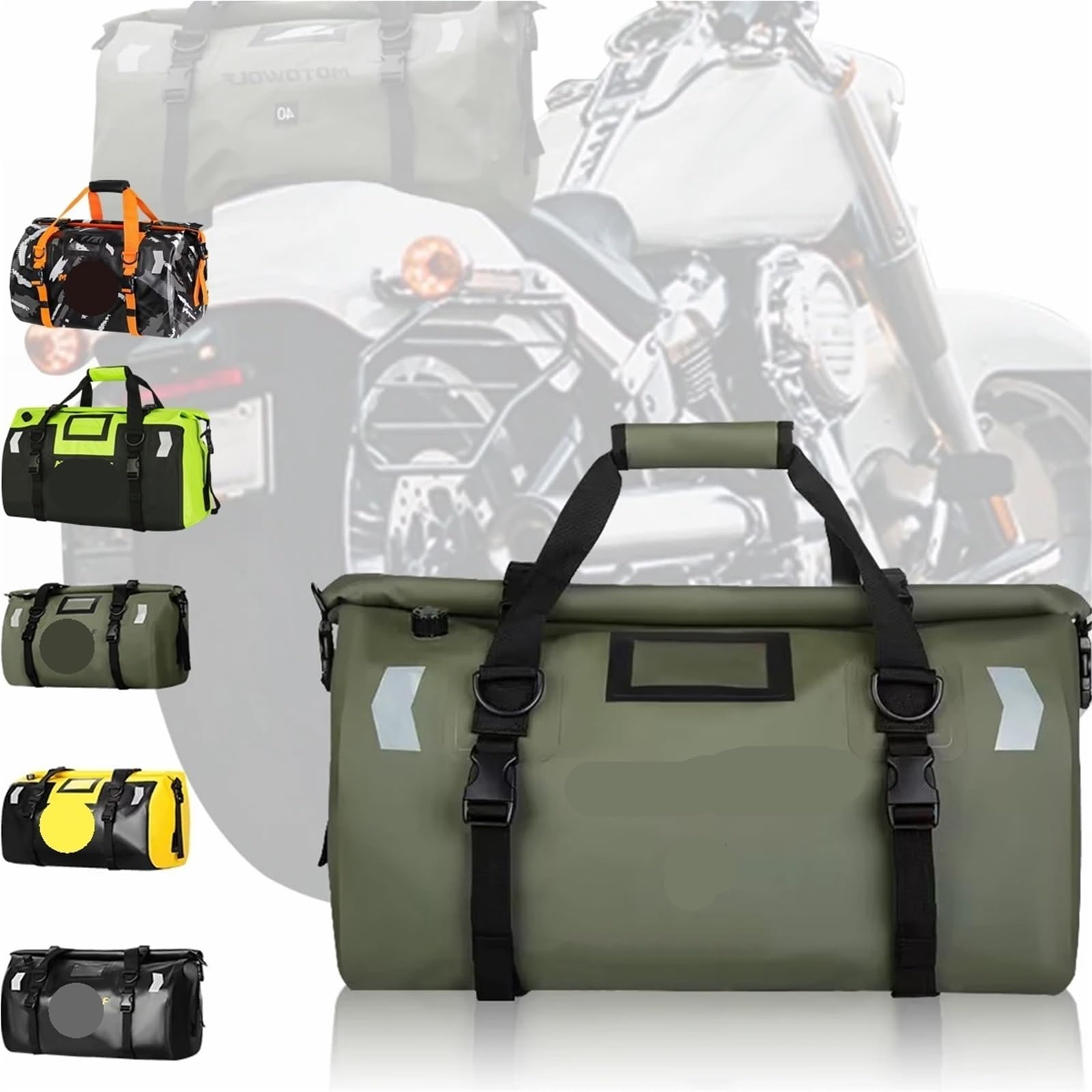 Tylny bagażnik Torba Motocyklowa sucha torba Wodoodporna odblaskowa torba podróżna ogon Narciarstwo Podróże Piesze wycieczki Camping Bagaż zewnętrzny Torba na ogon motocykla(20L carbon fiber)