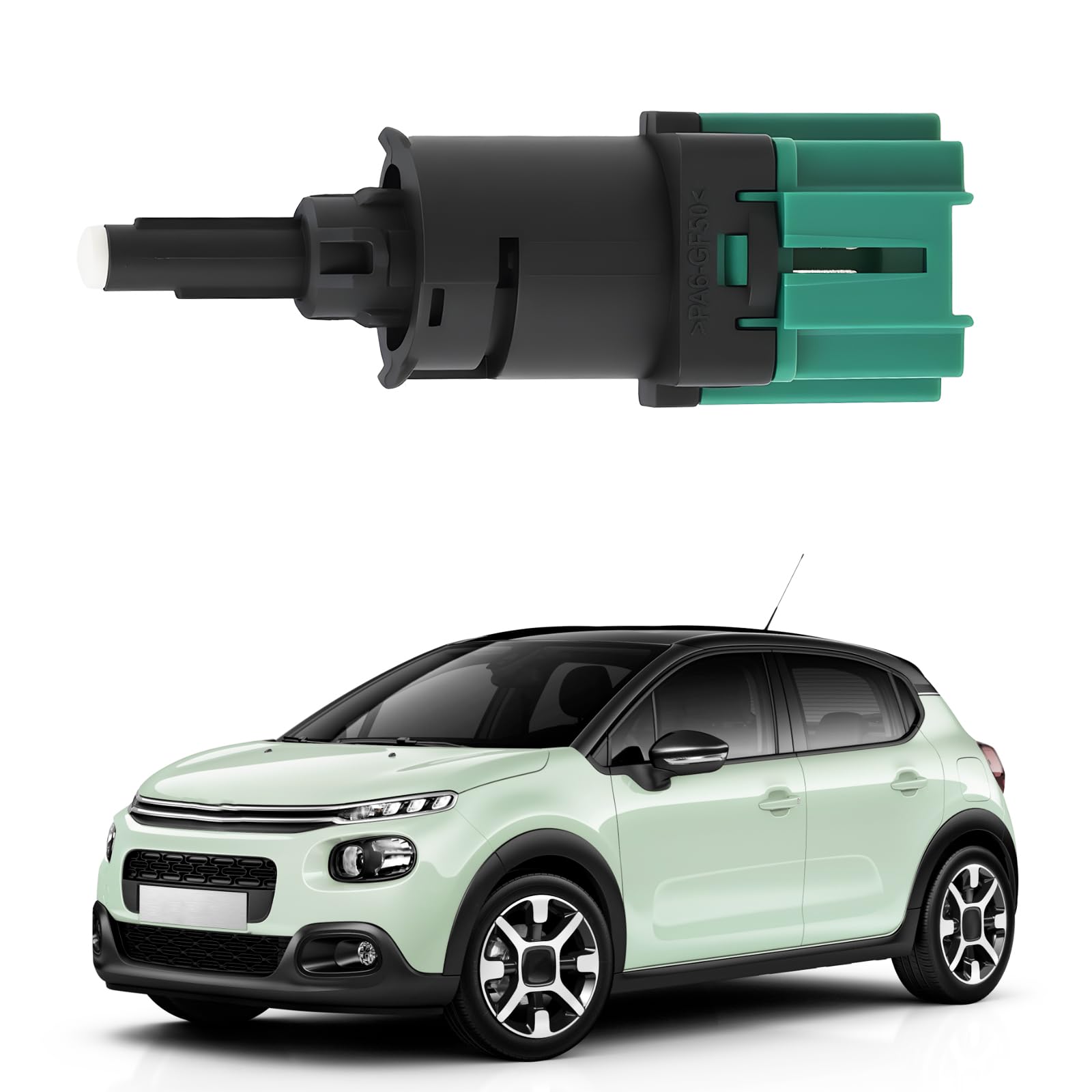 The Lord of the Tools Interrupteur de Feu Stop 4 Broches 9804869480 9818232480 Compatible avec Citroën C3 II B9 Compatible avec Peugeot 2008 I