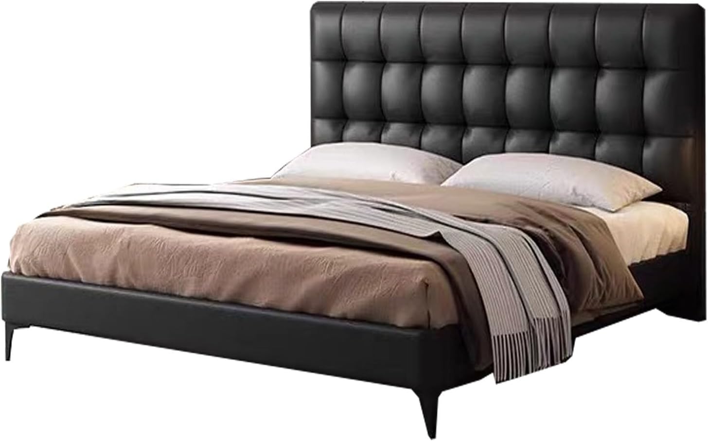 OKH7】 PRTONE パイプベッド ベッドフレーム セミダブル 棚付き PRTONE