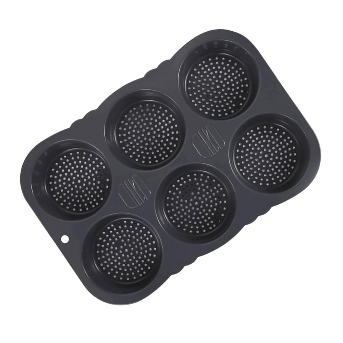 BRIGHTFUFU Easy Release Silicone Hamburger Bun Mold Cavity Loaf Pan Non Stick Baking Mold for Bread Making and Baking Tools