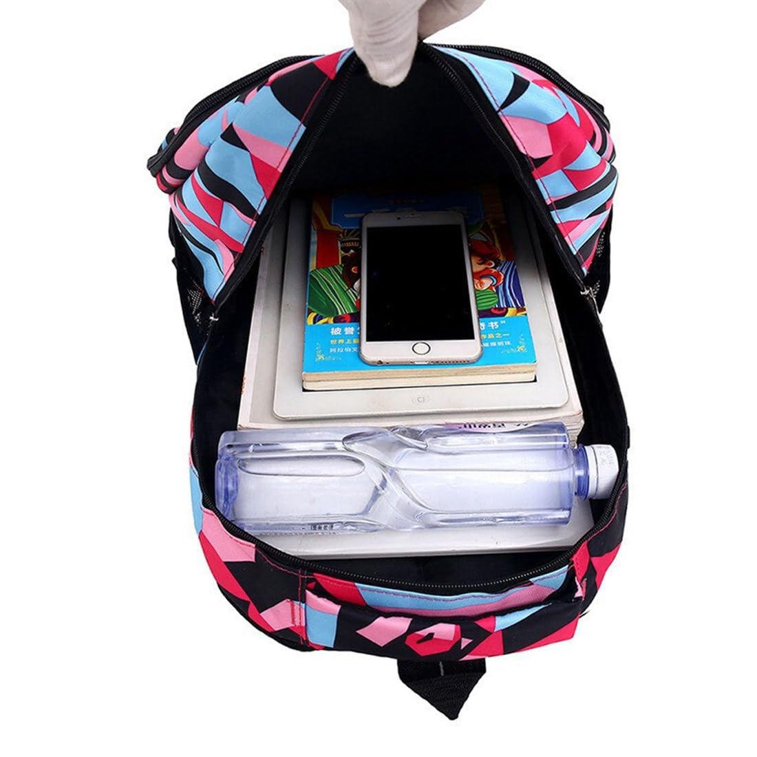 Junior High School Rucksäcke for Mädchen Grundschulkinder Schultasche Mochila Hochwertige Schultaschen mit großer Kapazität for Kinder Jungen (Color : Black)