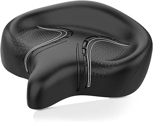 BLUEWIND Oversized Bike Seat, Wide Bicycle Saddle Novel Backrest Design