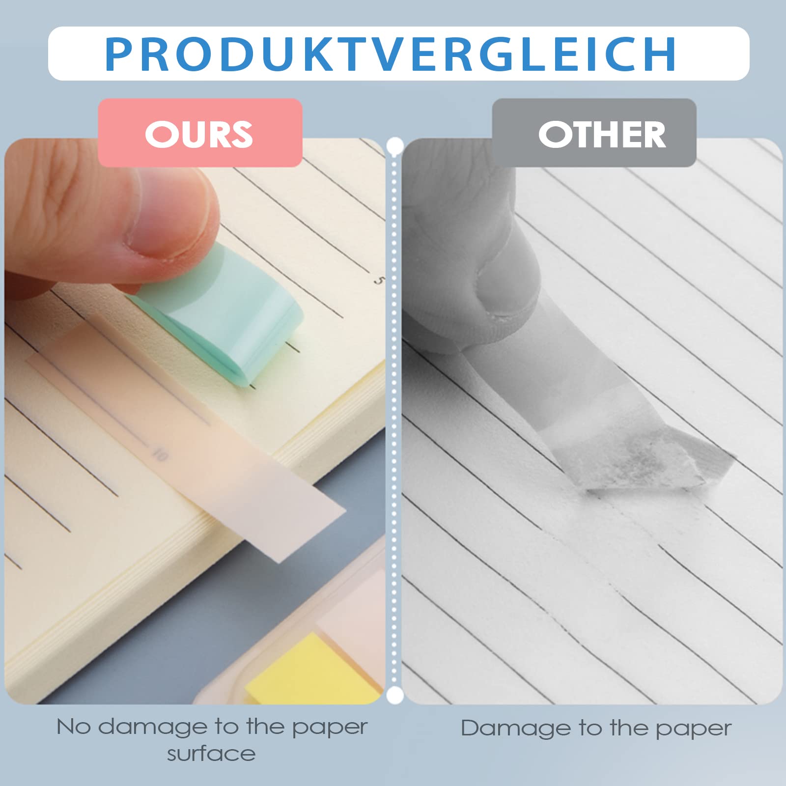 Segnapagina Adesivi 1200 Pezzi - Plastificati E Colorati Per Libri, Studio E Organizzazione - Foto 8