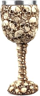 VOANZO Gobelet à vin avec tête de mort Ossuaire de la colonne le calice de vin comme décoration de cuisine, accessoire de table pour Halloween