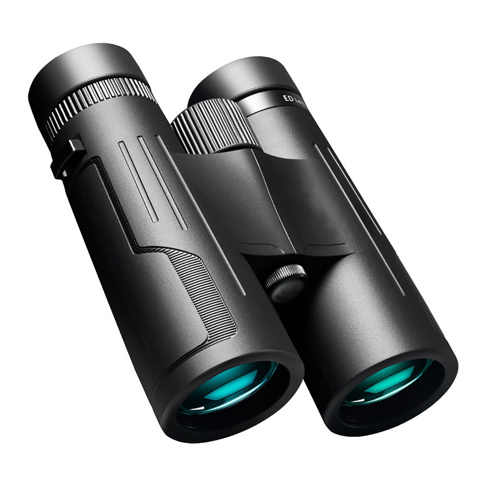 CHRONUS - Binocolo Per Adulti 12x42 Hd Con Adattatore Telefonico E Treppiede Pieghevole Binocolo Compatto Impermeabile Per Caccia Birdwatching Campeggio Nero 9331562884618