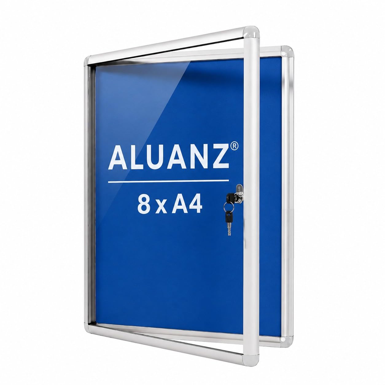 Vitrina DIN 8xA4 para información 67x93x3 cm montaje en pared
