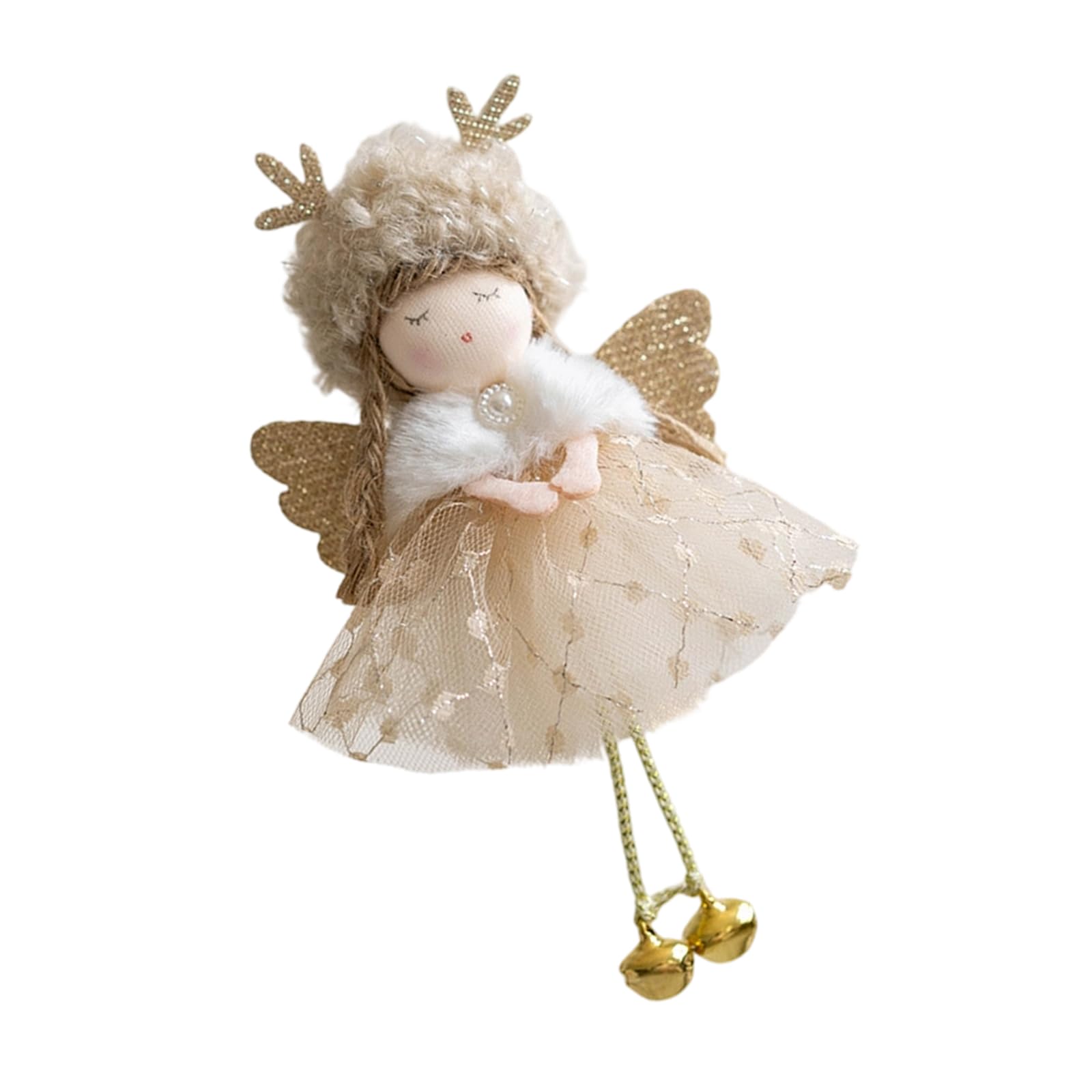 Lovely Plush Deer Antlers Angelic Ornament Festival Home Decoration Ideal for Christmas Birthdays and Special Event Plush Christmas Decors