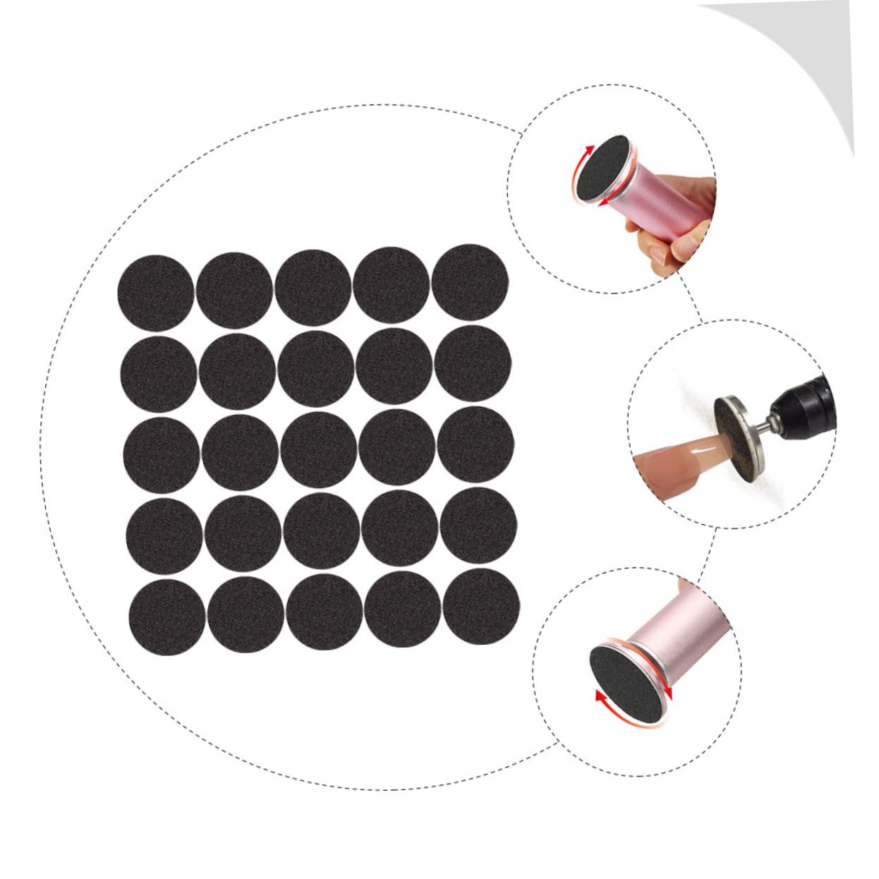 4 Piezas 1 Alicates Eléctricos Para Pulir Uñas Almohadillas Para Quitar Arena Tapas De Lijado Para Pedicura Exfoliante Y Pulido.