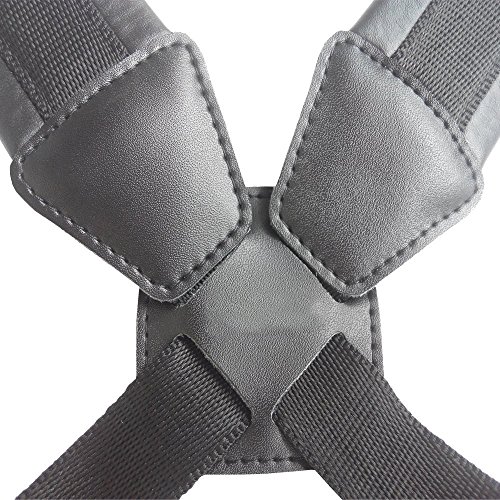 Xinlink Professional Soft Padded Leather Saxophone Shoulder Strap for Baritone Alto Tenor Soprano Sax Music Accessories Black