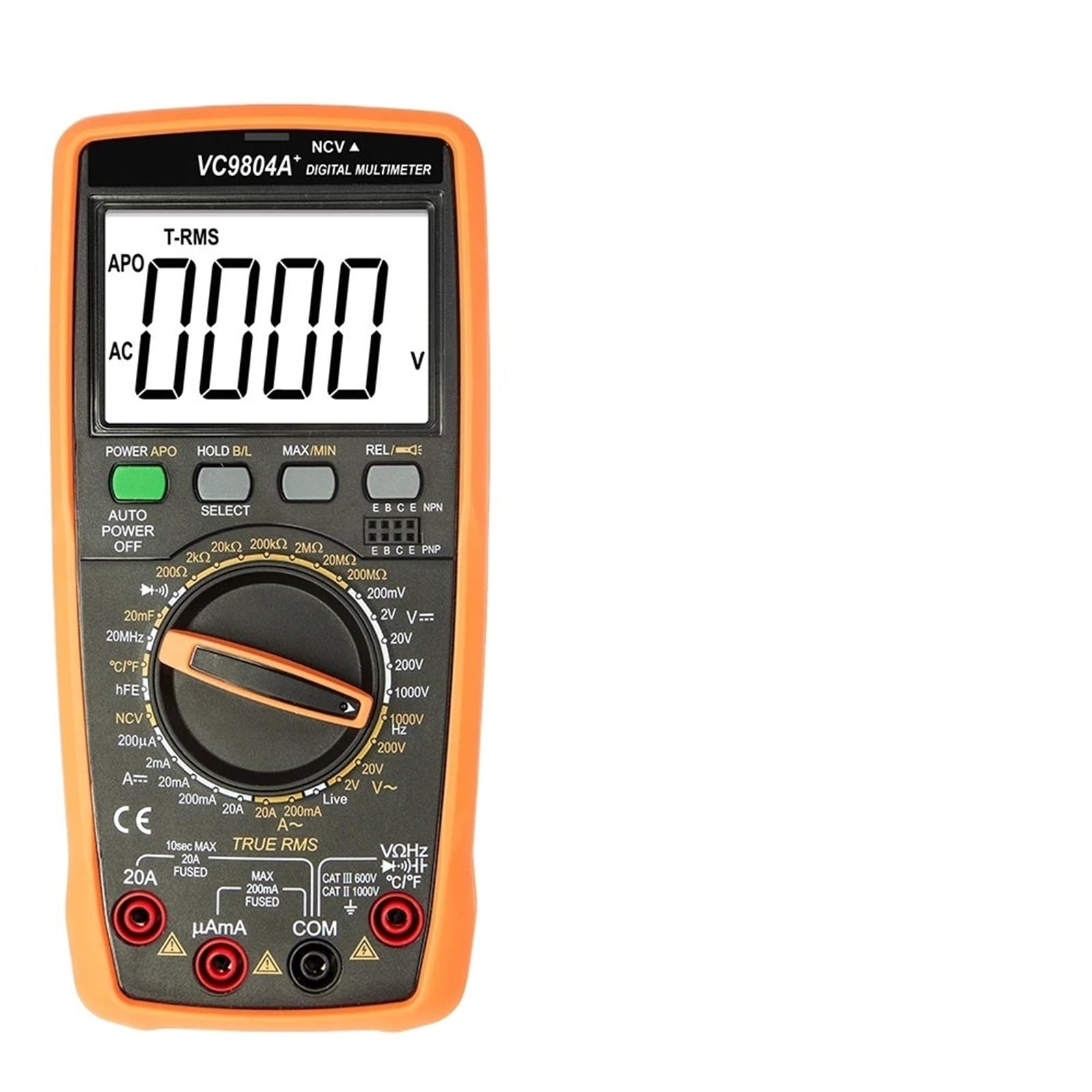 Multimetr cyfrowy o wysokiej precyzji 9808+ 1999 True RMS 2000uF Pojemnościomierz 20 MHz Częstotliwość Pomiar temperatury z(9804A Plus)