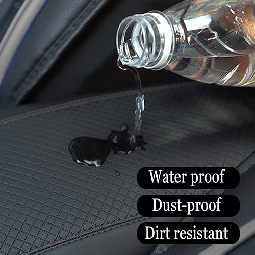 Miniatura 4 de ASUBHA Cojín para consola central de automóvil, 12.4 x 7.48 pulgadas, de piel, impermeable, protector de caja de asiento para reposabrazos de