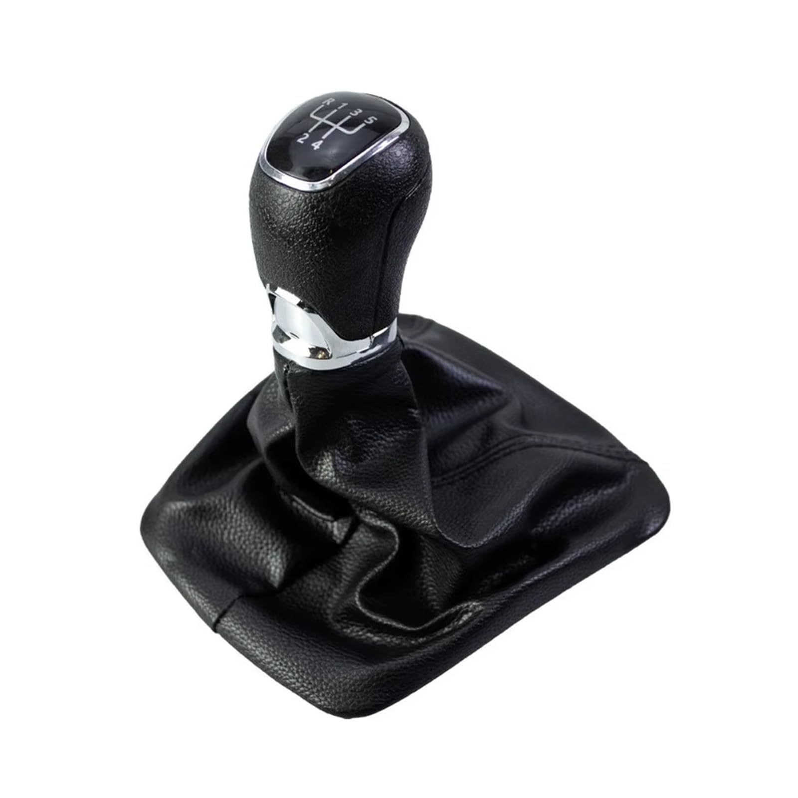 GHQFROP Transmission Gear Shift Knob for Skoda for Octavia 2 A5 A6 2004-2012 5/6 Speed Stick Gear Shift Knob with PU Leather Gaiter Boot Cover Car Gear Stick Knob(5 Speed)