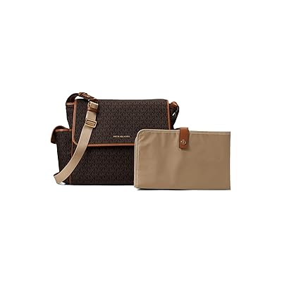 MICHAEL Michael Kors Large Diaper Bag Messenger Cross Body Handbags Brown/Acorn, Nylon