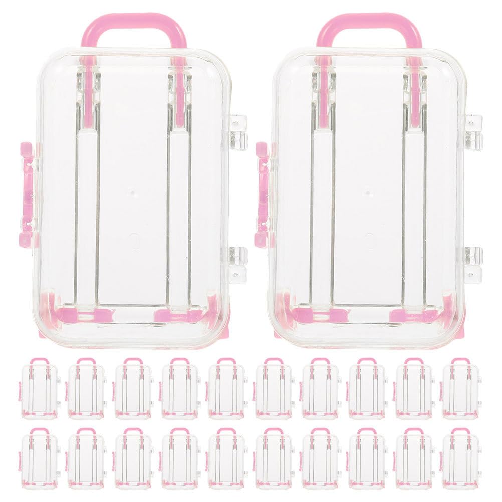 Mini valises à roulettes roses boîtes cadeaux originales pour surprise d'enfants
