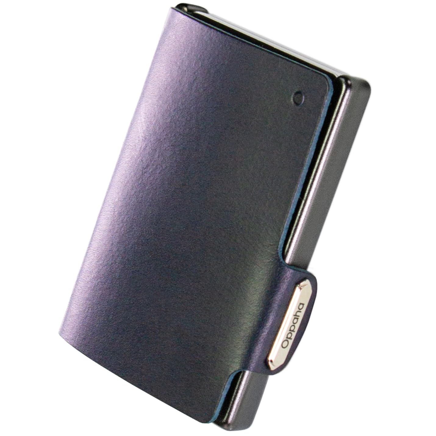 Mini Wallet aus Premium-Nappaleder – Schlankes, Leichtes Kreditkartenetui mit RFID-Schutz für Herren & Damen – Kompakt, Elegant. BLAU