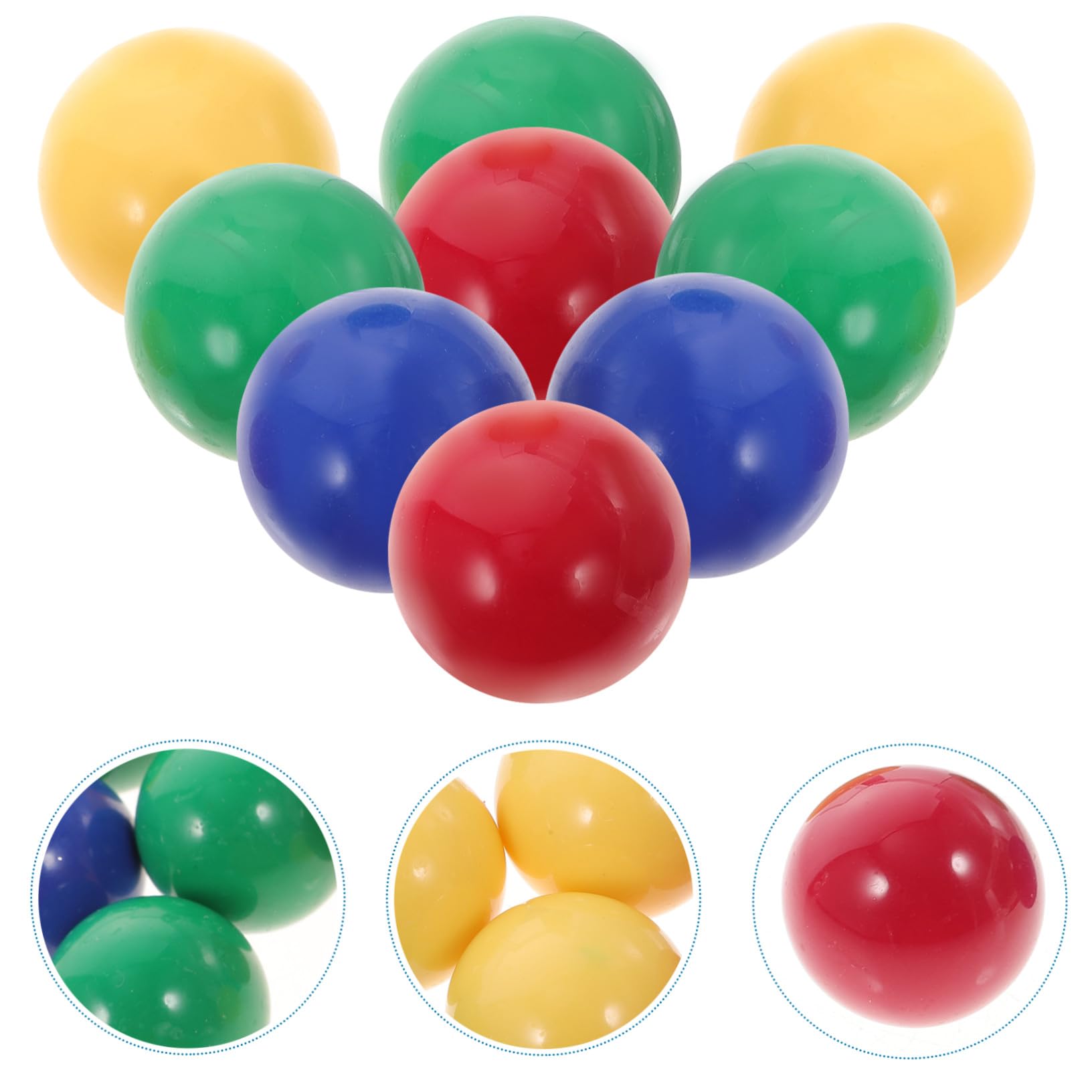 48 Piezas de Bolas de Canicas de Plástico Sólido para Niños, Juguetes Educativos 25mm de Diámetro Ideales para Premios de Carnaval y Juegos Infantiles