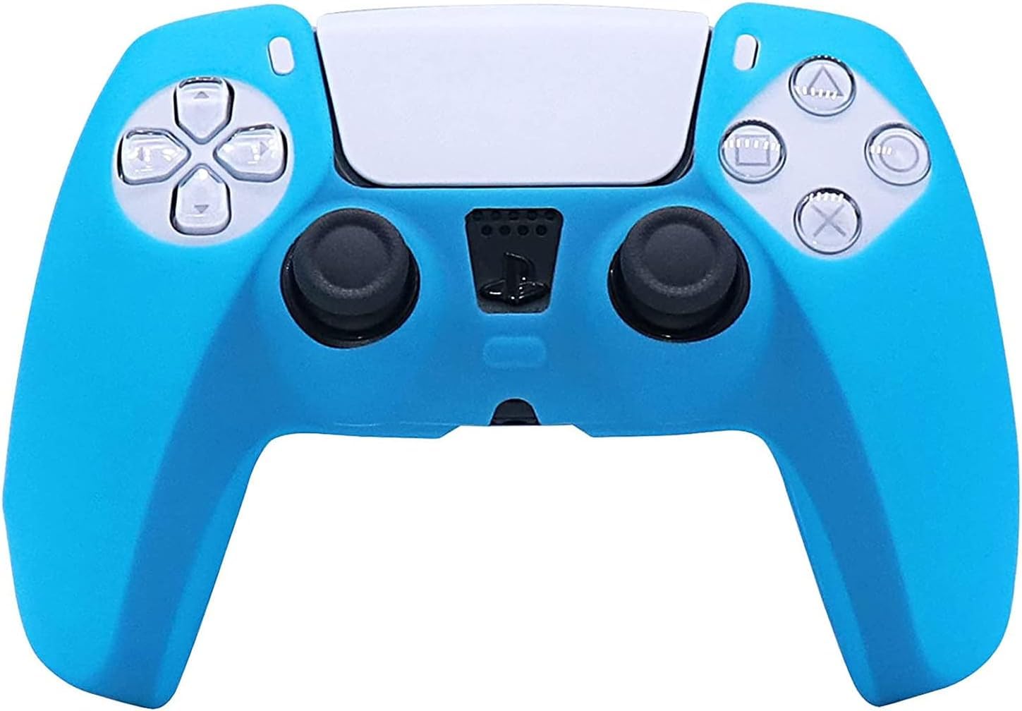 Skin Silicone Grip Glow in Dark Protection étui Compatible avec contrôleur PS5 avec 8 Casquettes Glow in The Dark Thumb Grips + 2 Casquettes Cute Cat Paw Thumb Grips.