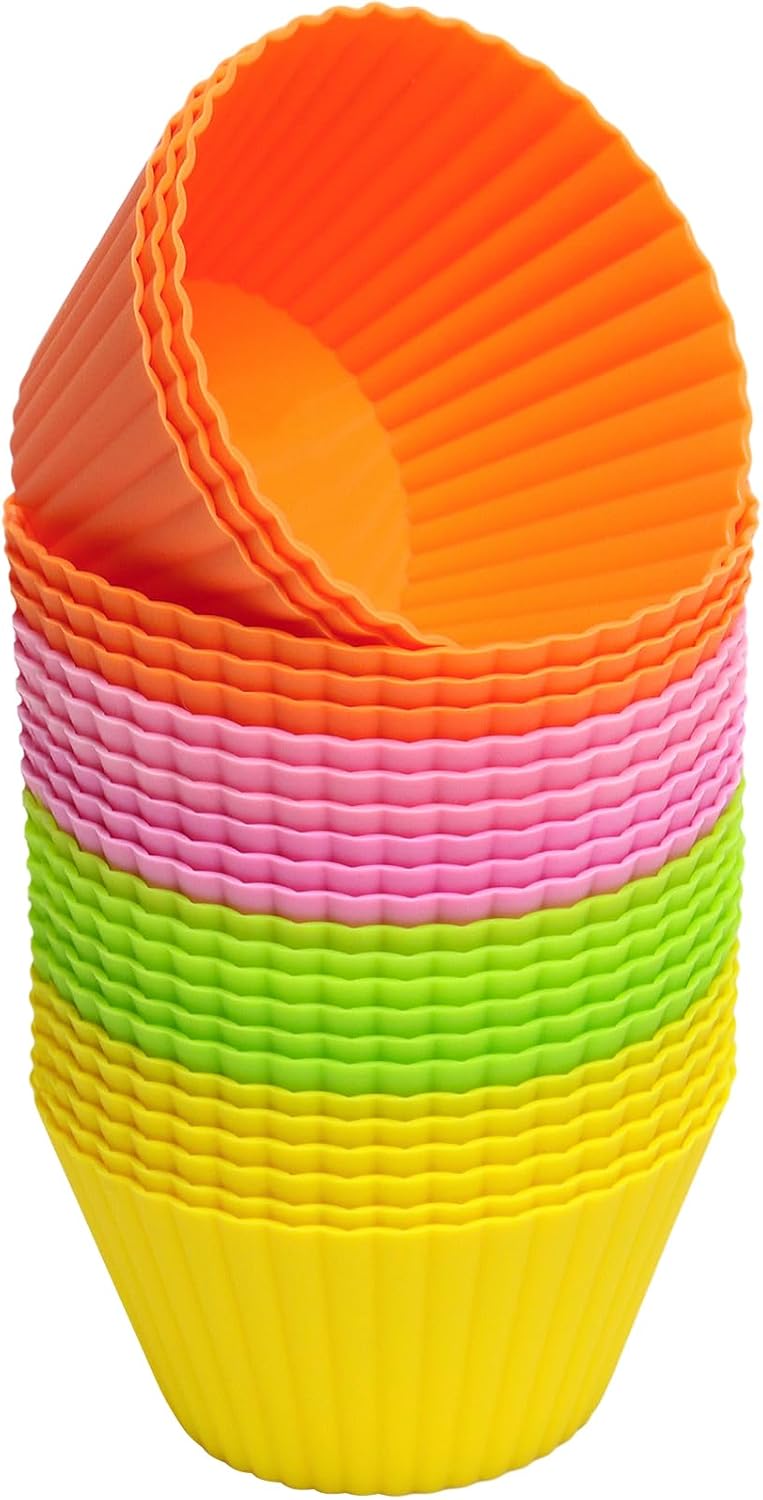 Pharamat Extra Large Silicone Muffin Cups 24 Pack, 3.54