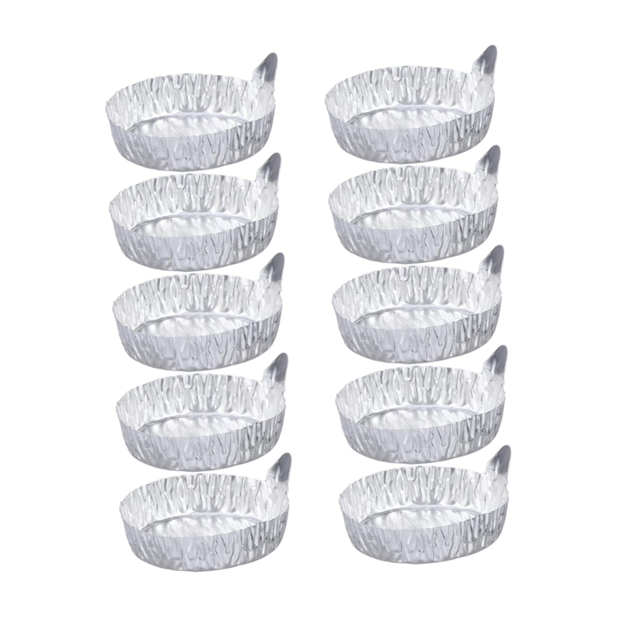 CIYODO 10pcs Small Weighing Boats Aluminum Weighing Dishes Trickler Aluminum Small Weighing Boat Pour Boat Tray Chemistry Weigh Boat Pans for Reloading Aluminum Pans Weigh Tray Silver