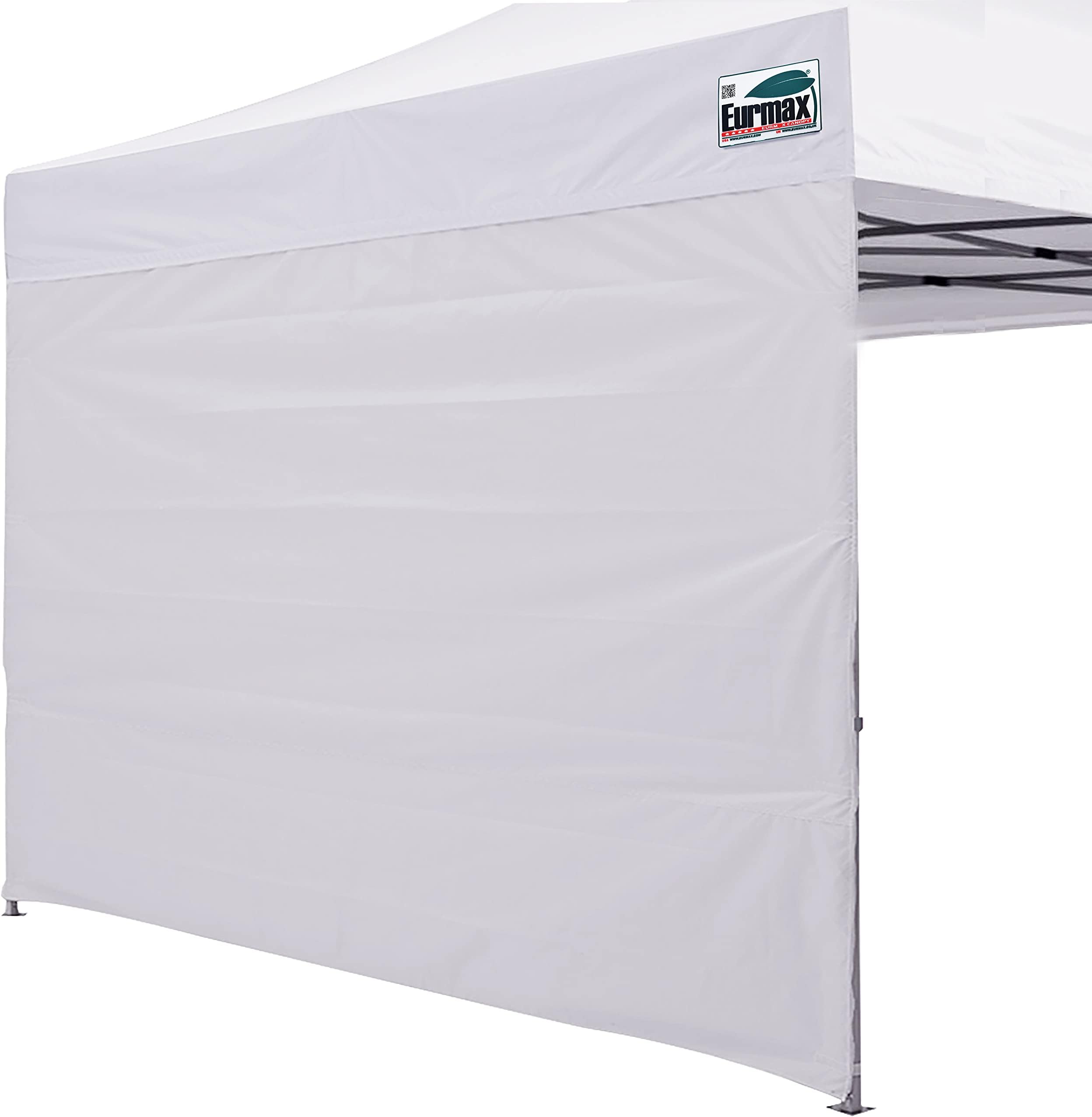 USA 10x10 Pop Up Canopy SunWall-UV Protection for Tents,Blocks Sunlight&Wind,Water Resistant Side Wall Only,Easy Hook & Loop Installation,Fit for 10FT Straight Leg Shelters&Gazebo,White