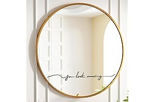 You Look Amazing Mirror Decal: Boho Decor for a Positive Bathroom Ambiance