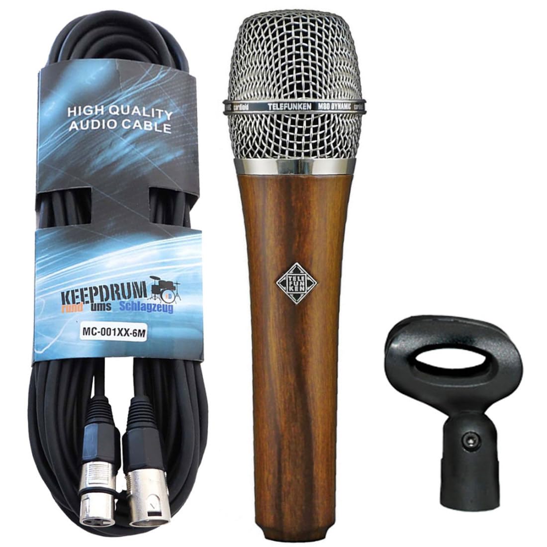 Telefunken M80 Cherry - Microfono dinamico + cavo XLR 6 m