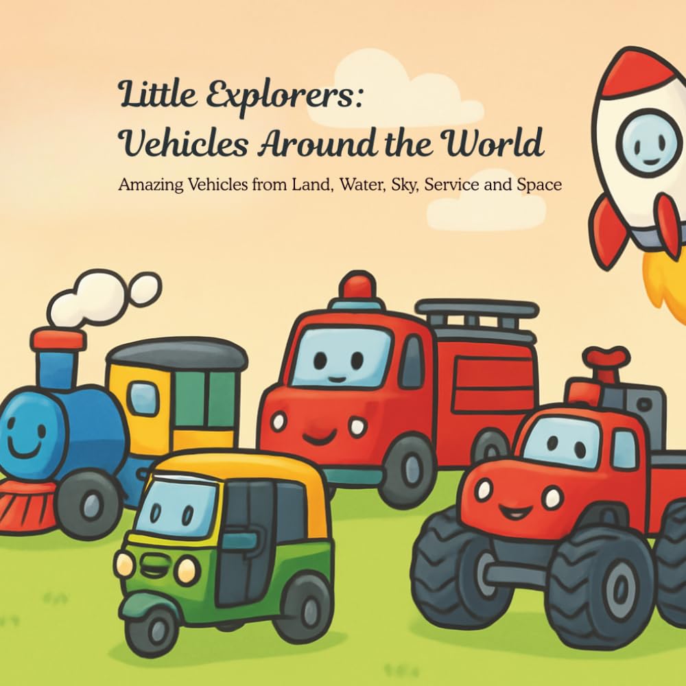 Little Explorers: Vehicles Around the World: Amazing Vehicles from Land, Water, Sky, Service and Space (Toddlers Learning Series)