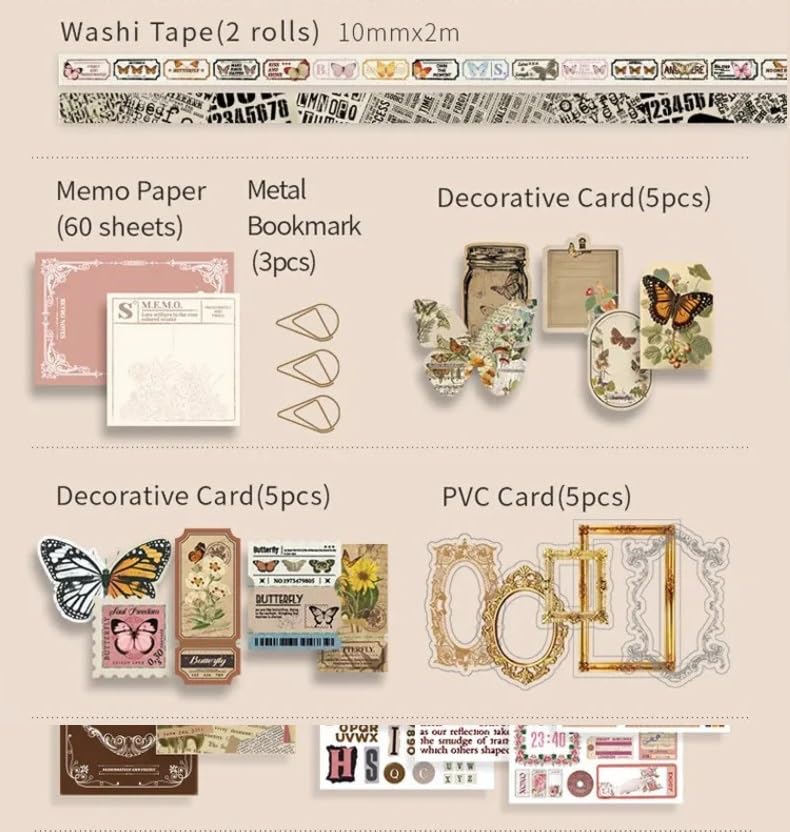Image of Invite Enterprise Paperwrld Vintage Butterfly Scrapbooking Box (Wings of Serenity-Brown)