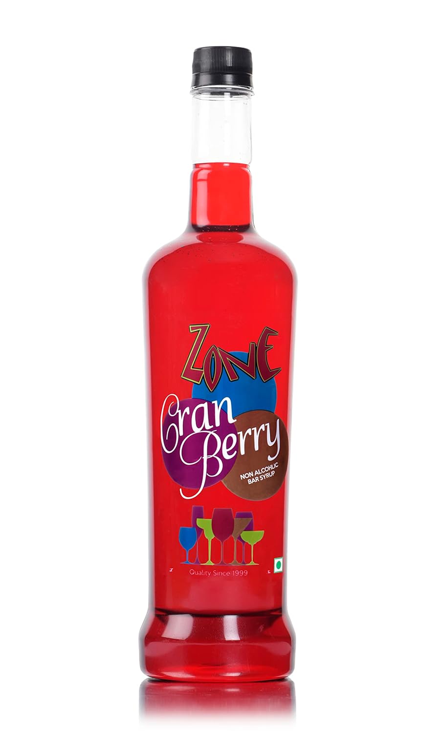ZONE Cranberry Flavoured Bar Syrup, 1000ml Bottle Suitable for